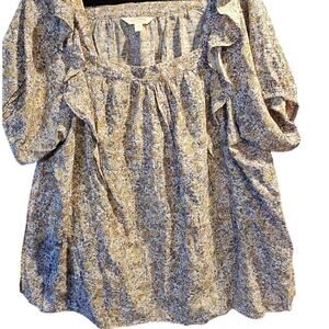 Lauren Conrad Women's Plus Size XXL 2XL Blouse Shirt Flowy Floral